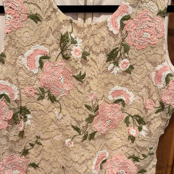 Calvin Klein Pink Floral Lace Mini Dress - Picture 5 of 11